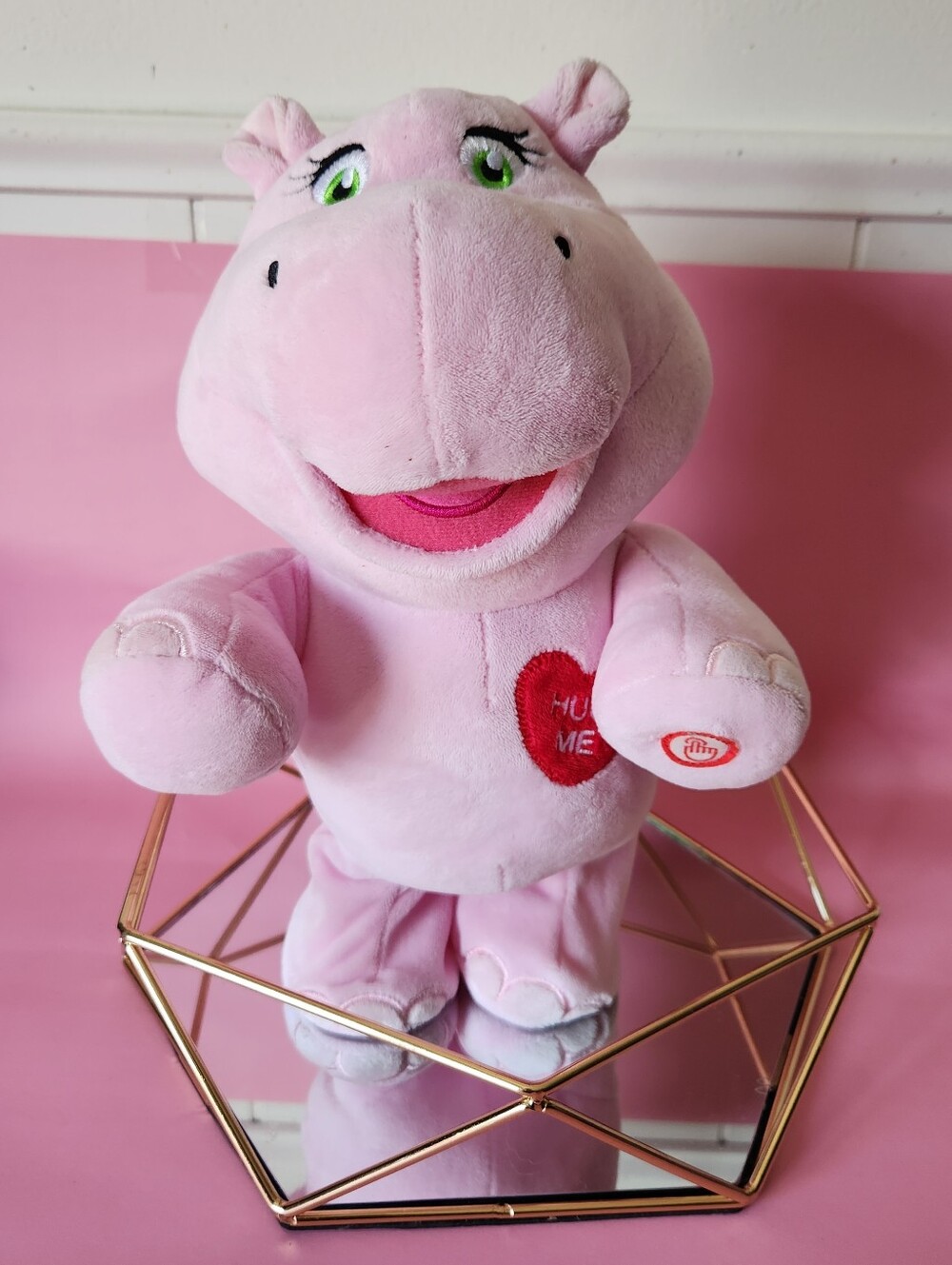 Hallmark 11" Hug loving pink plush Hippo.